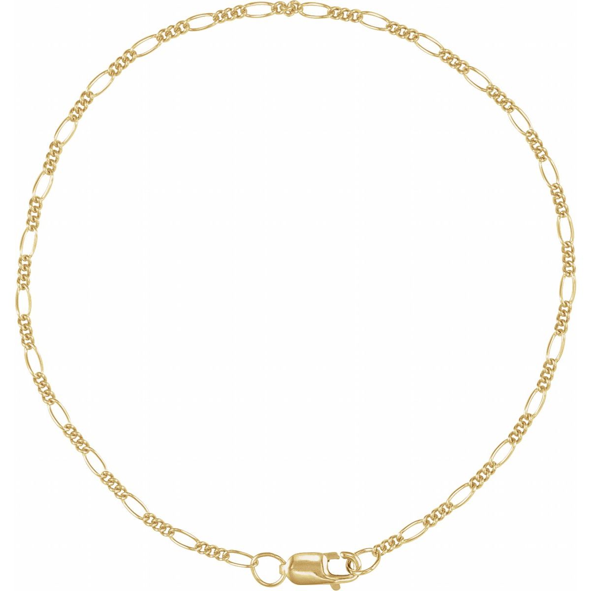 1.5 mm Figaro Chain Bracelet (1.5 Mm / 7 In) - gallery - Series CH1318
