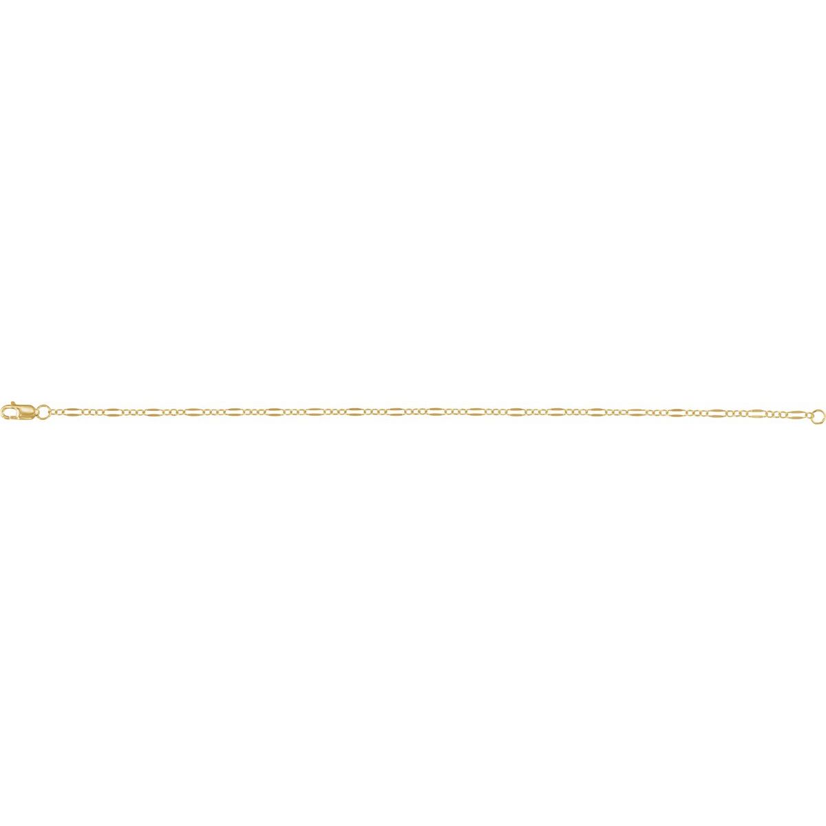 2.3 mm Dapped Cable Chain Bracelet (2.3 Mm / 7 In) - gallery - Series CH1319