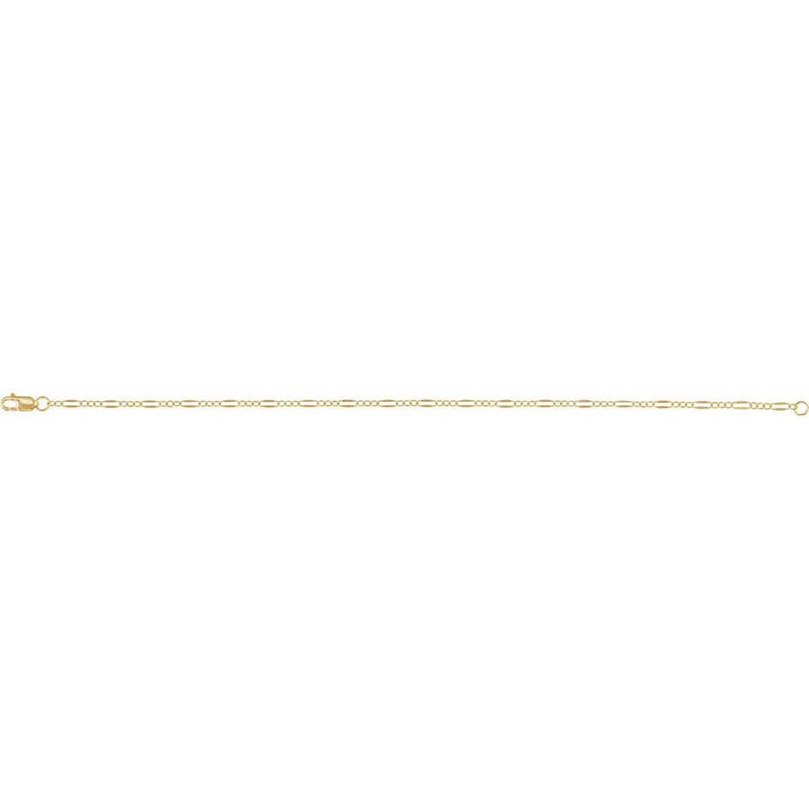 2.3 mm Dapped Cable Chain Bracelet (2.3 Mm / 7 In) - gallery - Series CH1319