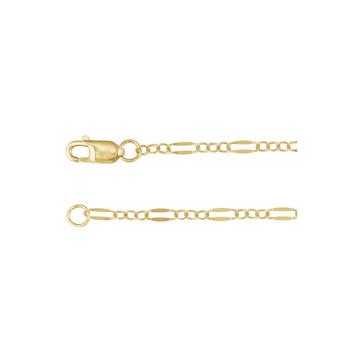 2.3 mm Dapped Cable Chain Bracelet (2.3 Mm / 7 In) - Series CH1319