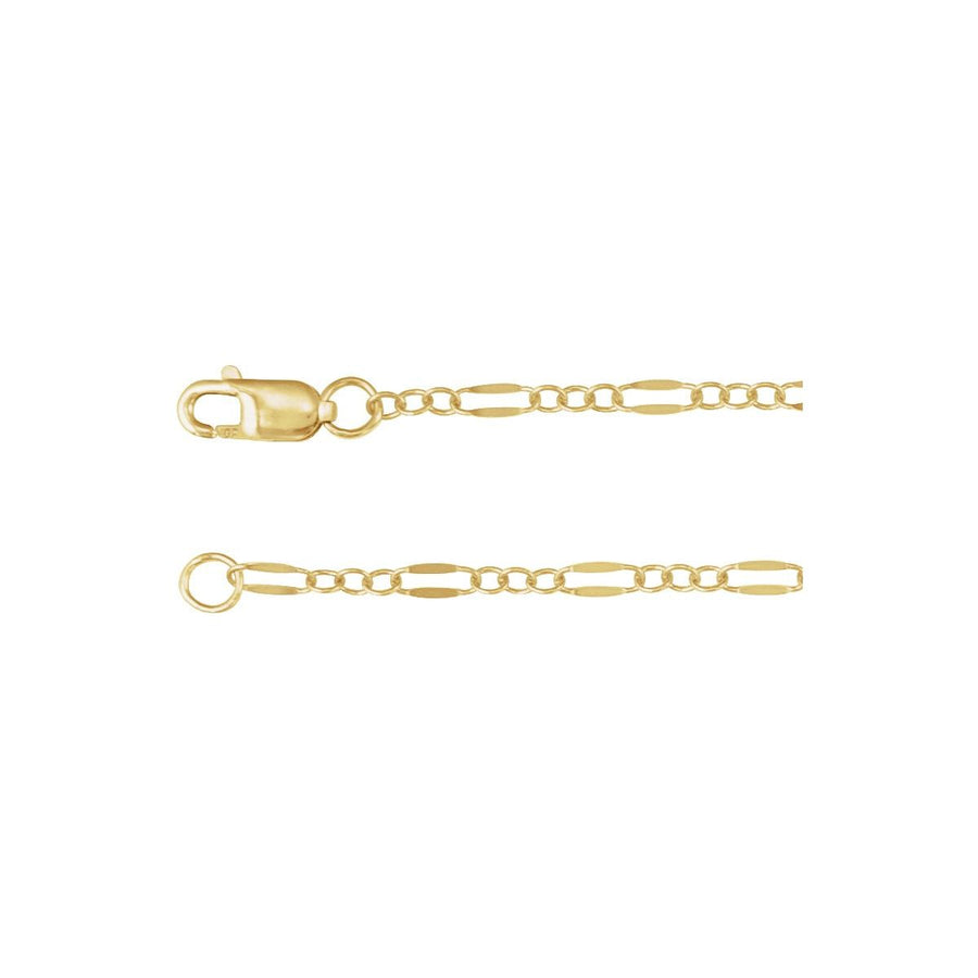 2.3 mm Dapped Cable Chain Bracelet (2.3 Mm / 7 In) - Series CH1319