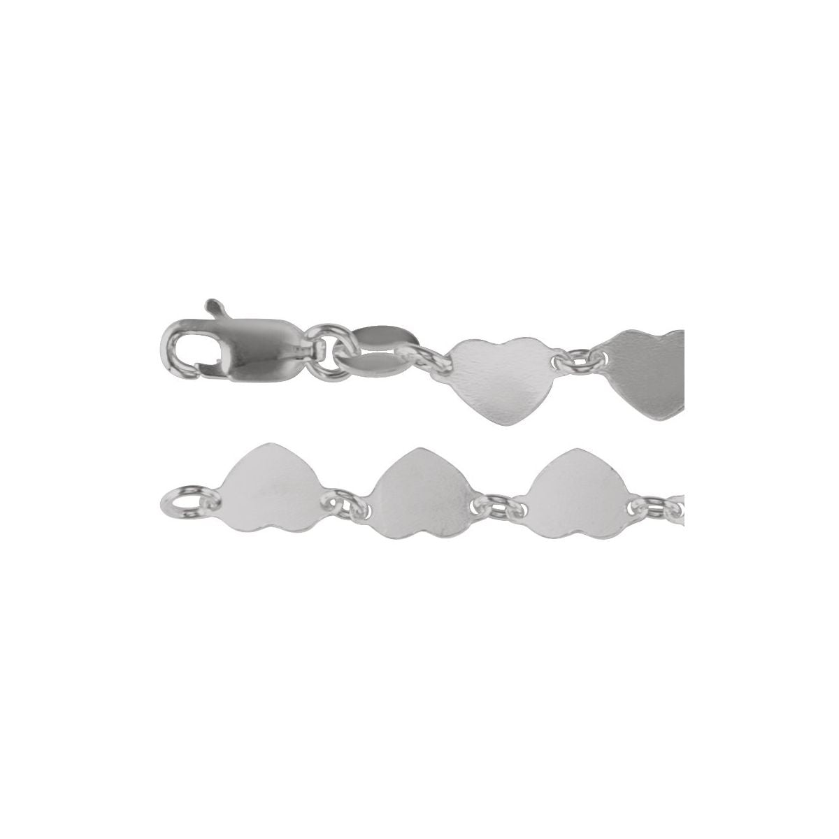 5.7 mm Heart Chain Bracelet (5.7 Mm / 7 In) - Series CH1295
