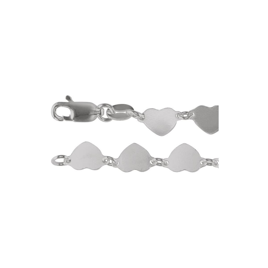 5.7 mm Heart Chain Bracelet (5.7 Mm / 7 In) - Series CH1295