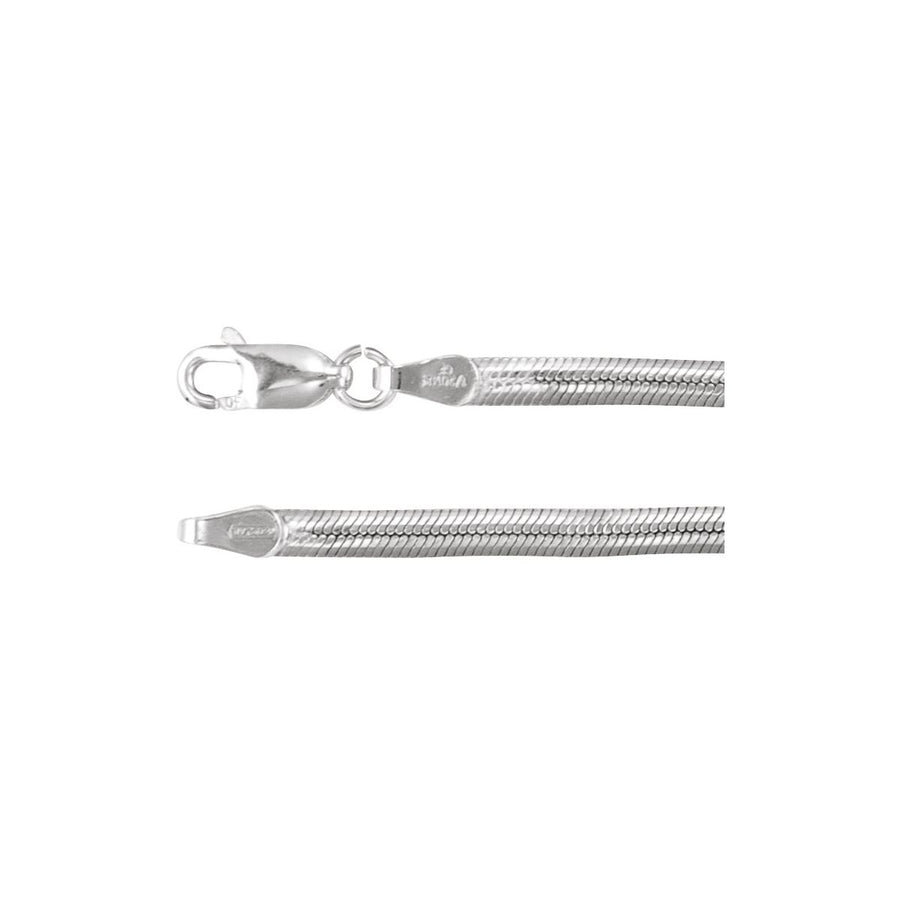 3 mm Oval Snake Chain Bracelet (3 Mm / 7 In) - Sterling Silver - Series CH1291