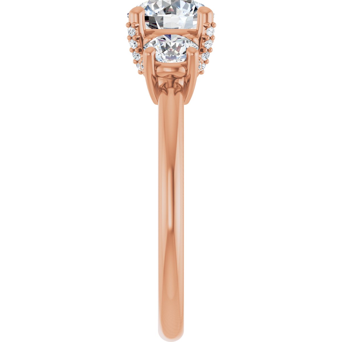 Round Hidden Halo-Style Engagement Ring Semi-Mount - gallery - Series 127345