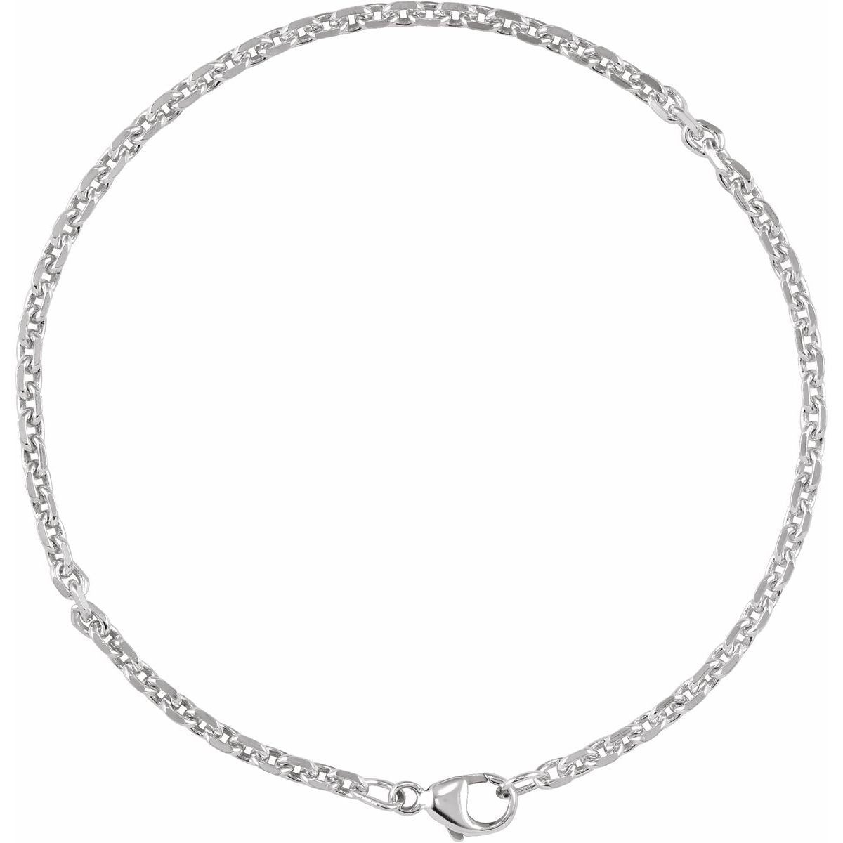 2.44 mm Diamond-Cut Cable Chain Bracelet (2.44 Mm / 7 In) - gallery - Series CH1310
