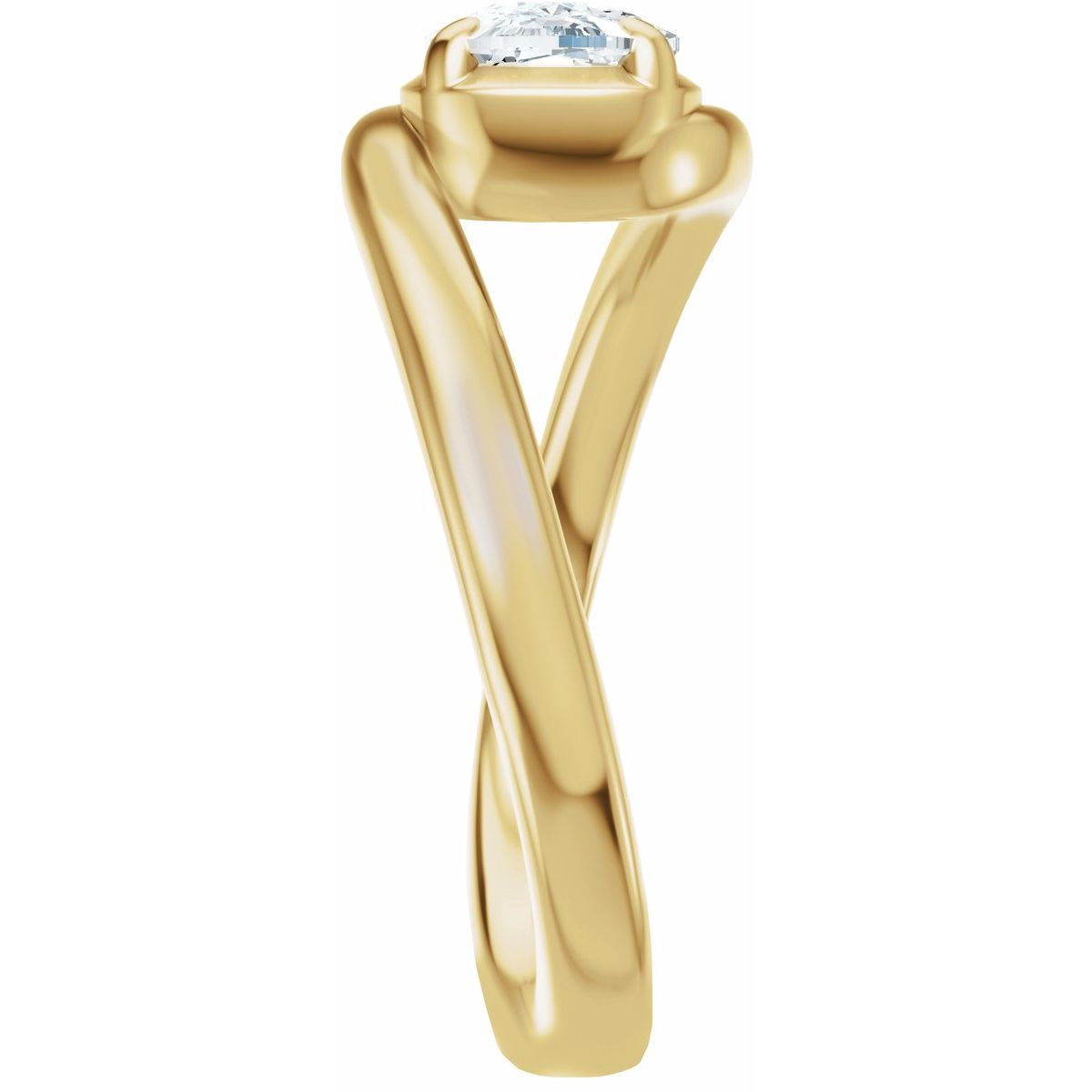Claw-Prong Solitaire Bypass Engagement Ring or Band Mounting - gallery - Series 689669