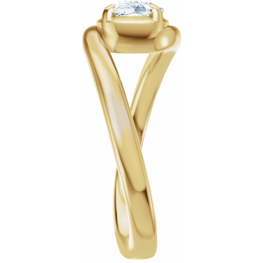 Claw-Prong Solitaire Bypass Engagement Ring or Band Mounting - gallery - Series 689669