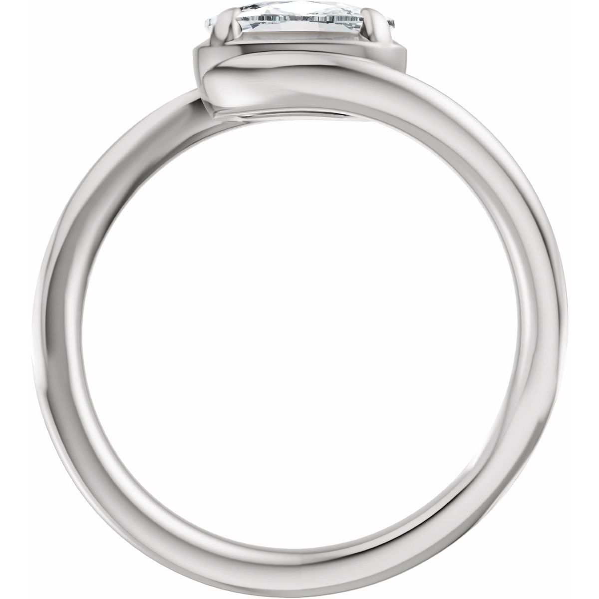 Claw-Prong Solitaire Bypass Engagement Ring or Band Mounting - gallery - Series 689669