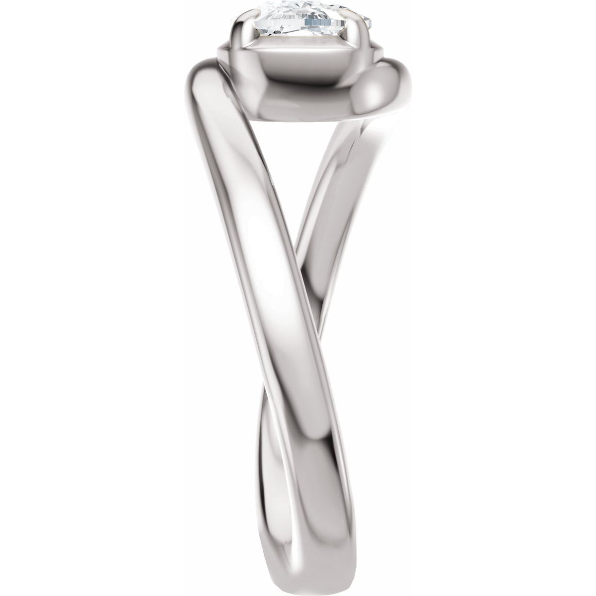 Claw-Prong Solitaire Bypass Engagement Ring or Band Mounting - gallery - Series 689669
