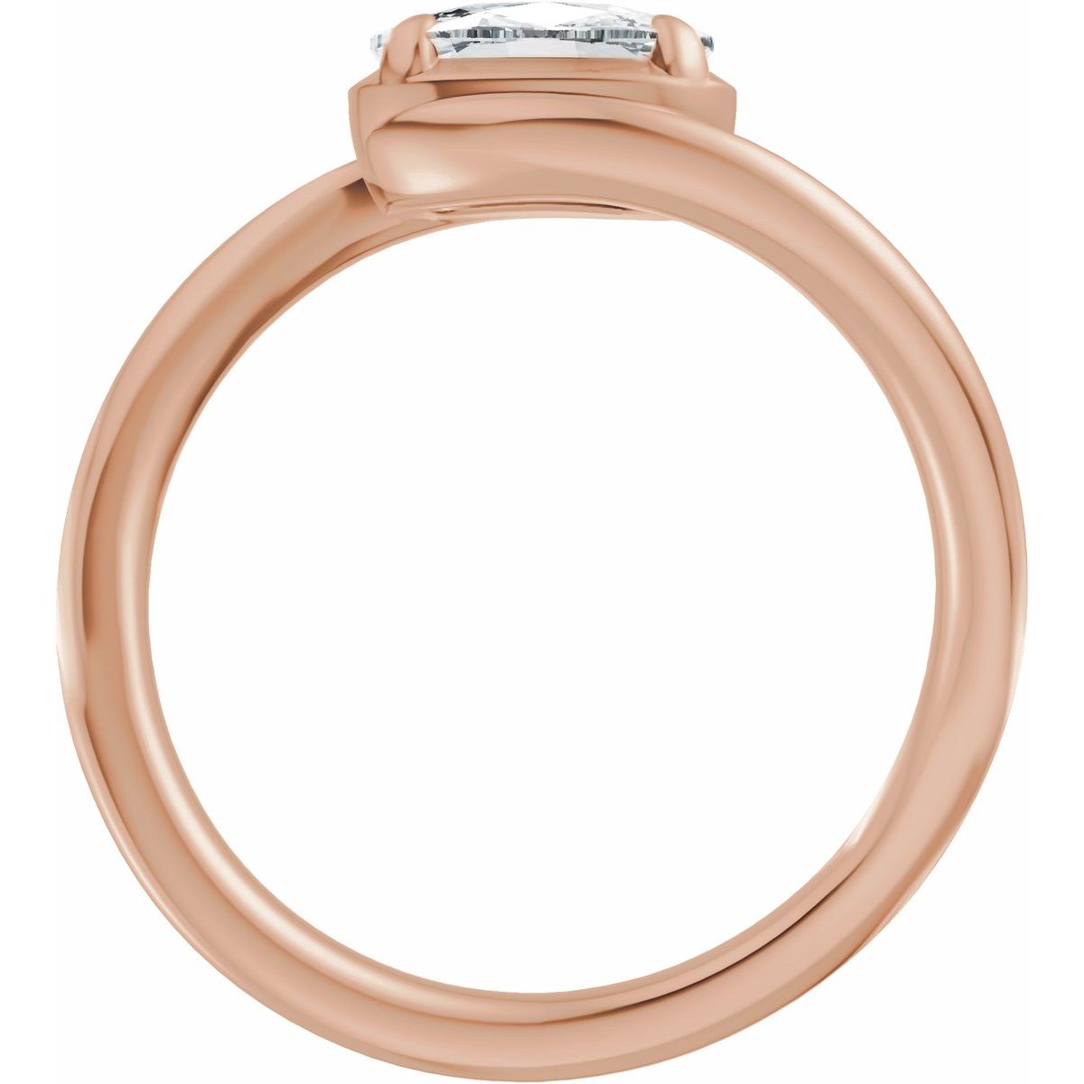 Claw-Prong Solitaire Bypass Engagement Ring or Band Mounting - gallery - Series 689669