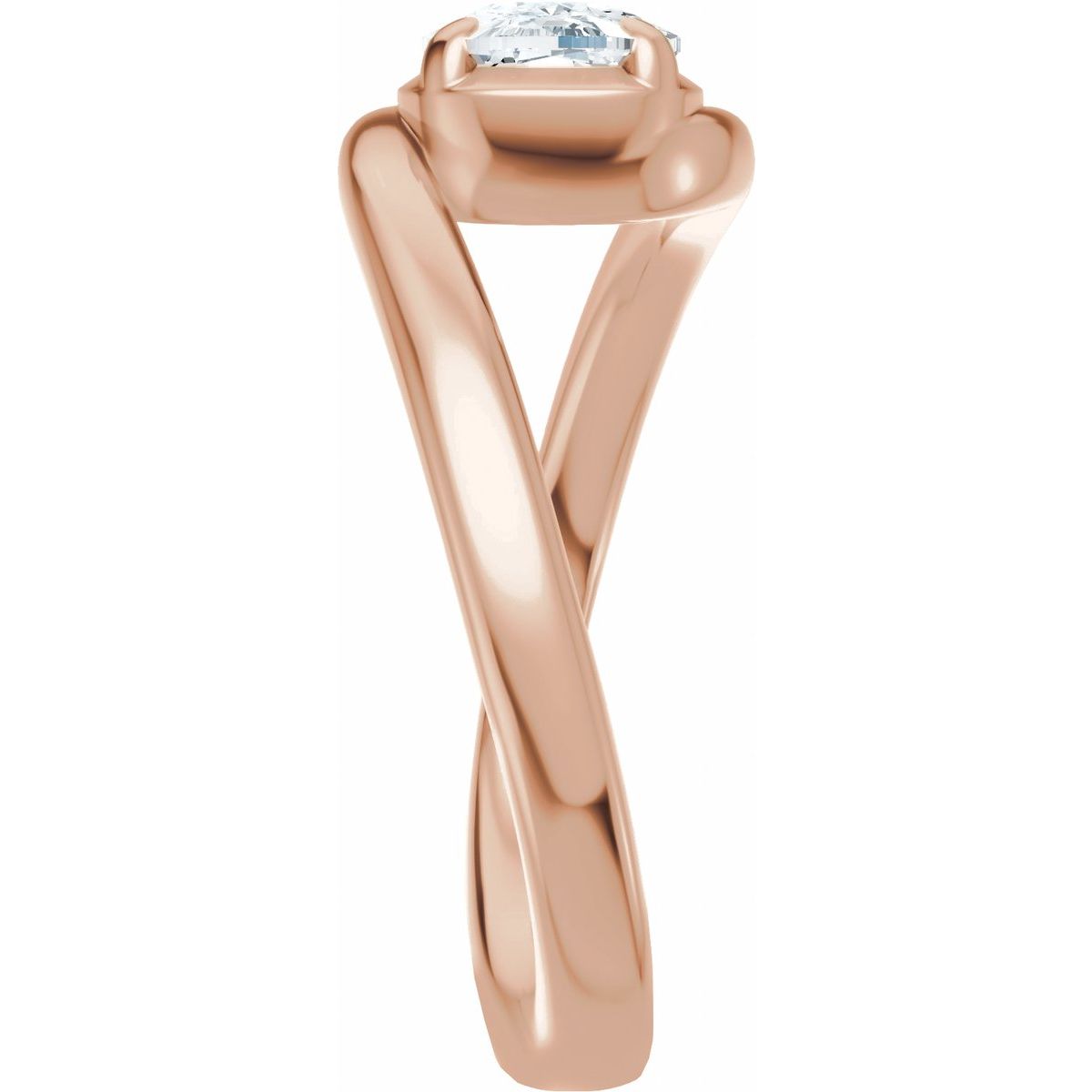 Claw-Prong Solitaire Bypass Engagement Ring or Band Mounting - gallery - Series 689669