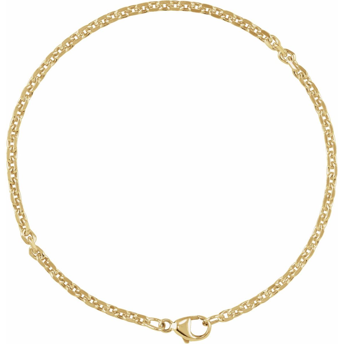2.44 mm Diamond-Cut Cable Chain Bracelet (2.44 Mm / 7 In) - gallery - Series CH1310