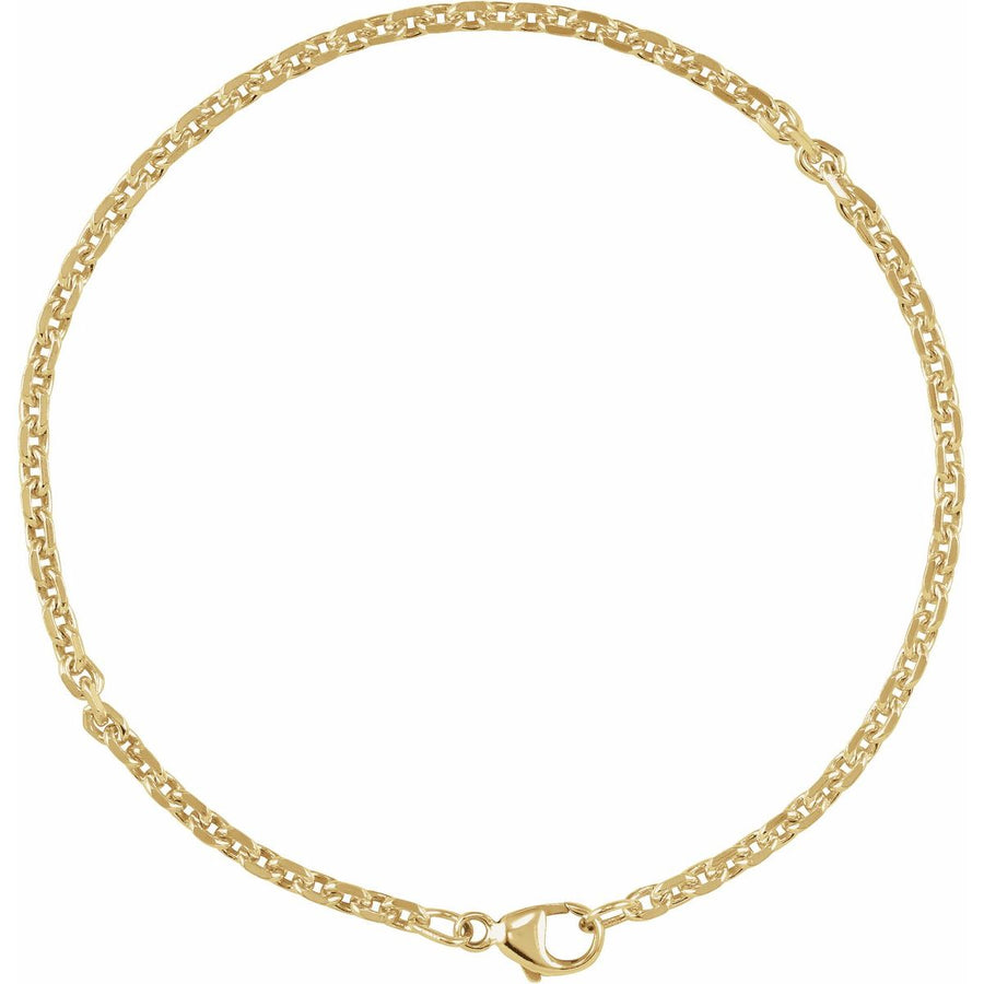 2.44 mm Diamond-Cut Cable Chain Bracelet (2.44 Mm / 7 In) - gallery - Series CH1310
