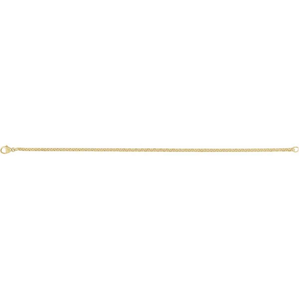 2.44 mm Diamond-Cut Cable Chain Bracelet (2.44 Mm / 7 In) - gallery - Series CH1310