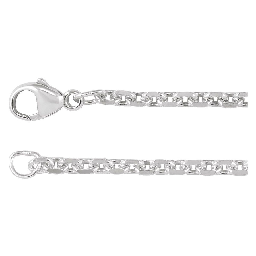 2.44 mm Diamond-Cut Cable Chain Bracelet (2.44 Mm / 7 In) - Sterling Silver - Series CH1310