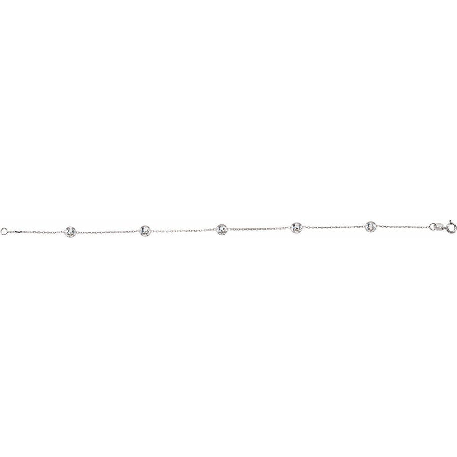 Bezel-Set Station Bracelet - gallery - Series CH191
