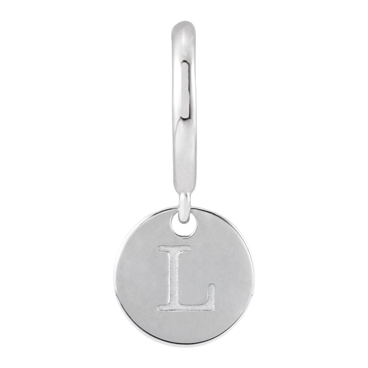 Engravable Disc Hoop Earrings (18.6 X 8 Mm)