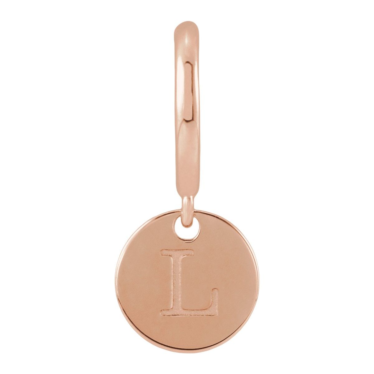 Engravable Disc Hoop Earrings (18.6 X 8 Mm)