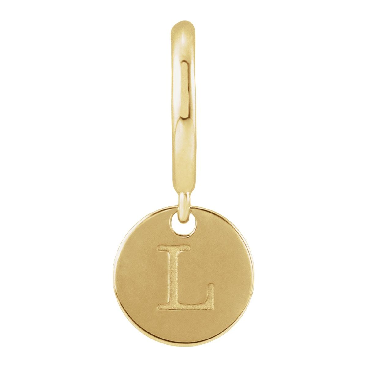 Engravable Disc Hoop Earrings (18.6 X 8 Mm)