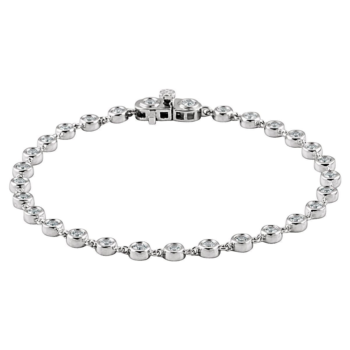 Bezel-Set Line Bracelet - gallery - Series 651608