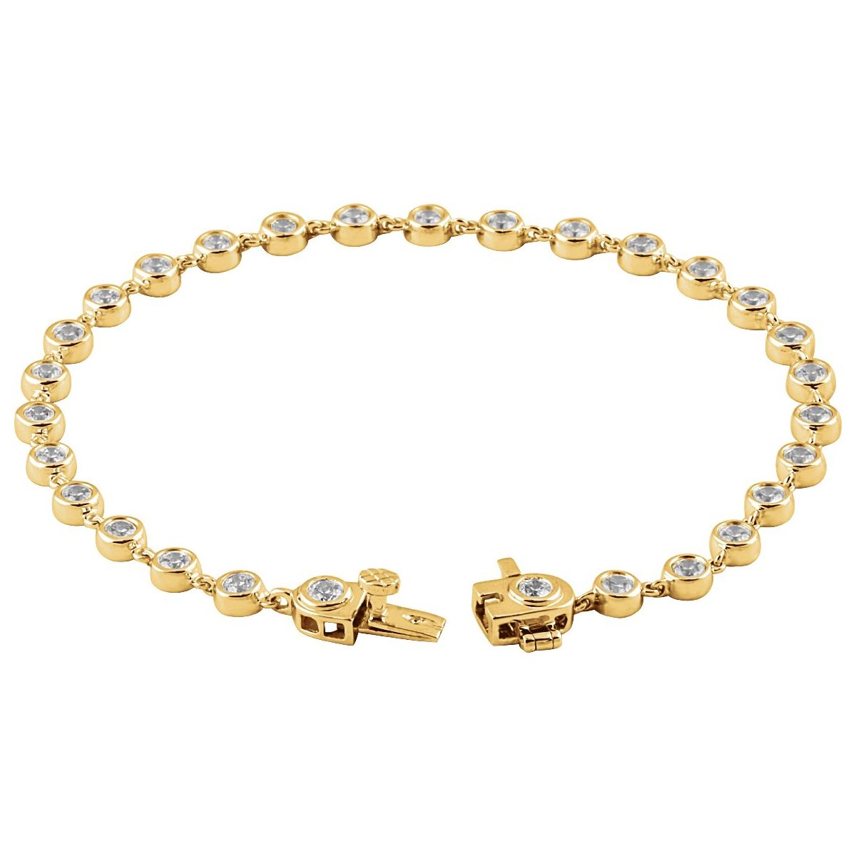Bezel-Set Line Bracelet - gallery - Series 651608