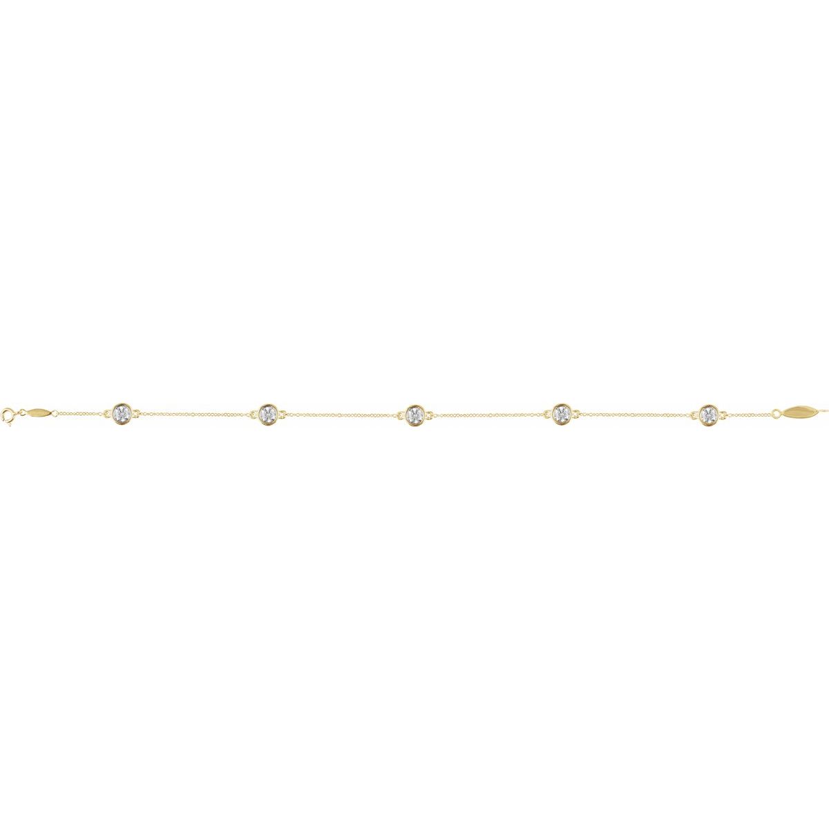Bezel-Set Station Bracelet - gallery - Series 651577