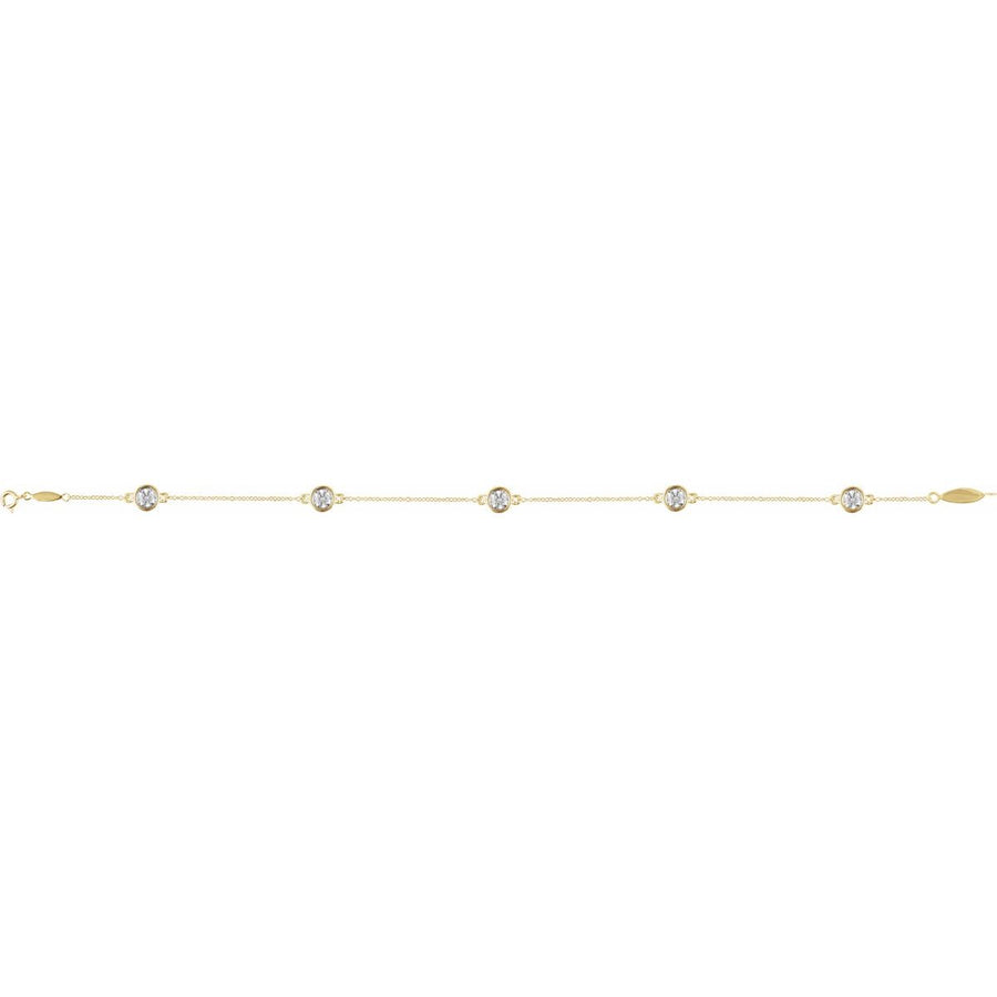 Bezel-Set Station Bracelet - gallery - Series 651577