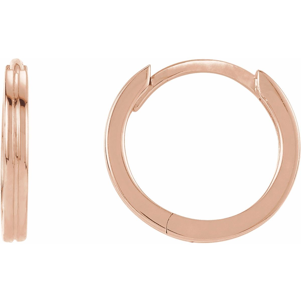 Grooved Huggie Hoop Earrings (10.3 Mm)