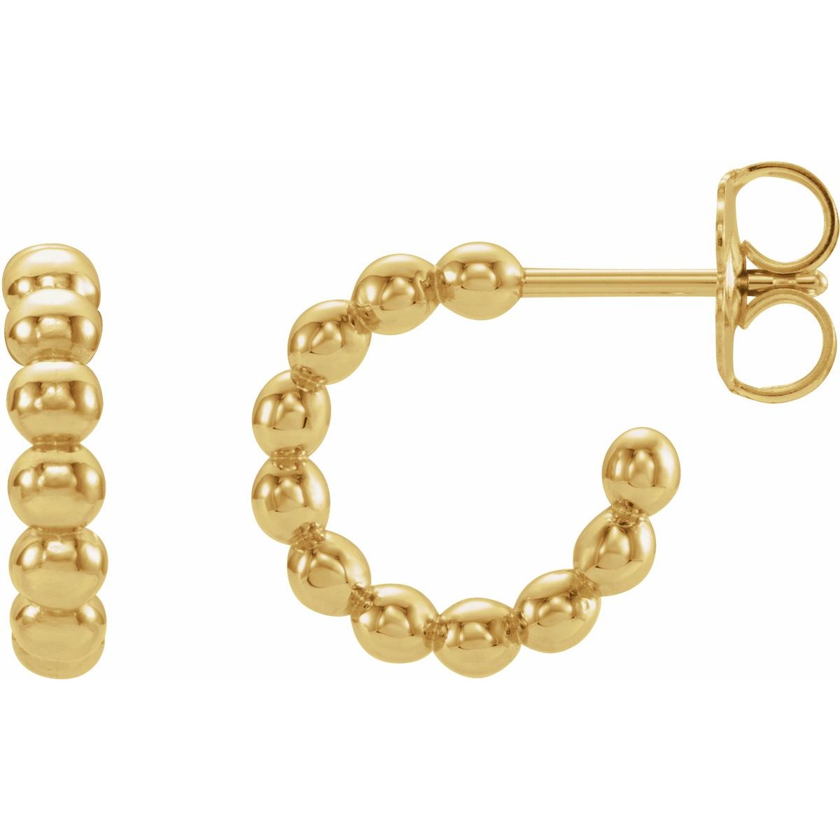 Beaded Hoop Earrings (12 Mm)