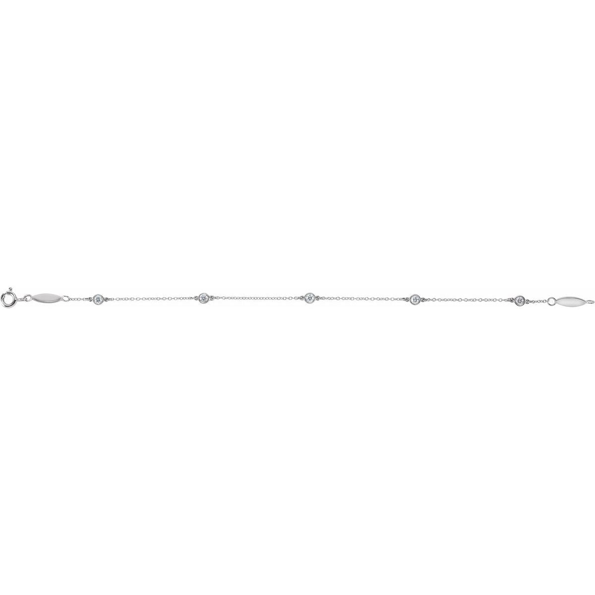 Bezel-Set Station Bracelet - gallery - Series 651577