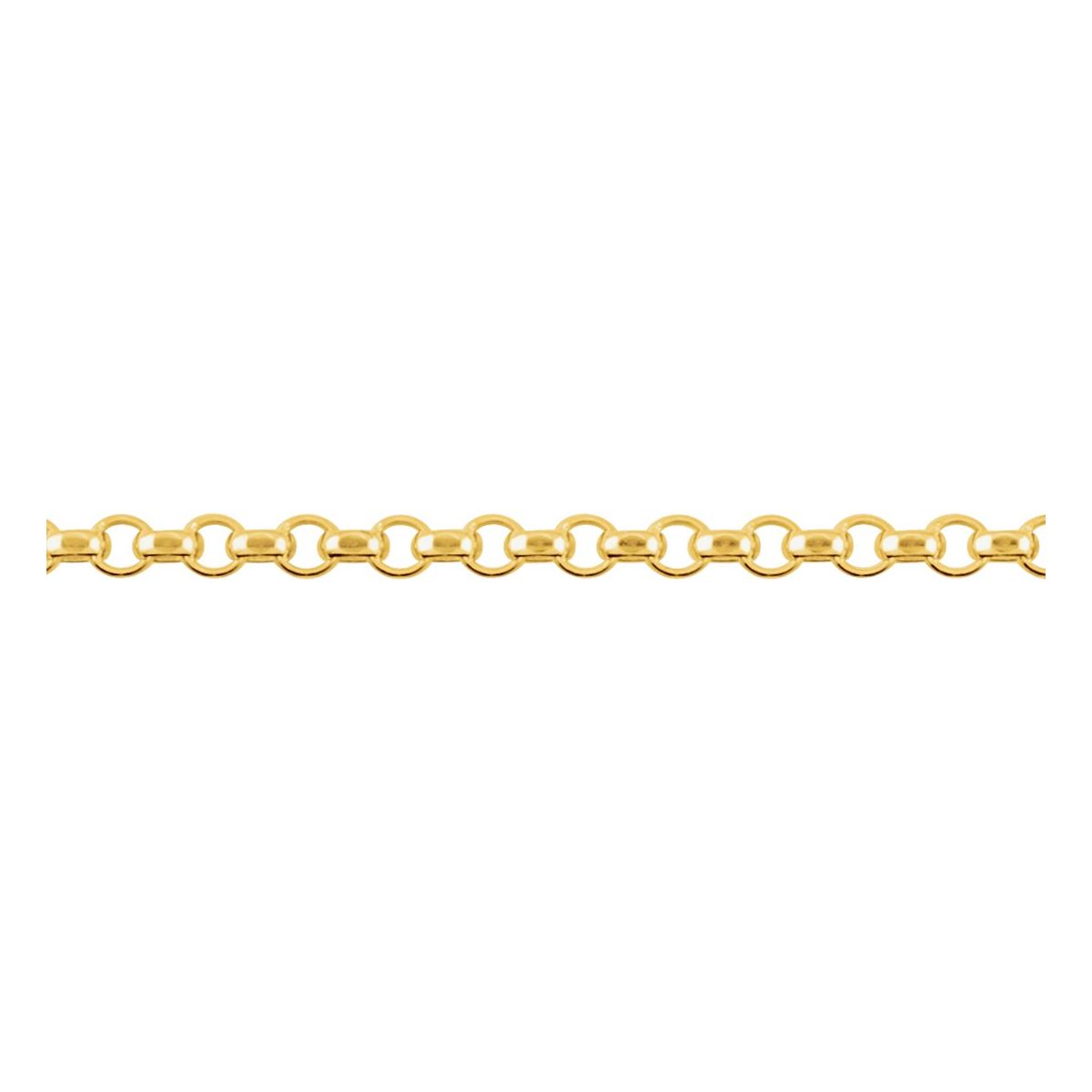 2.5 mm Hollow Diamond-Cut Rolo Chain Bracelet (2.5 Mm / 7 In) - gallery - Series CH639