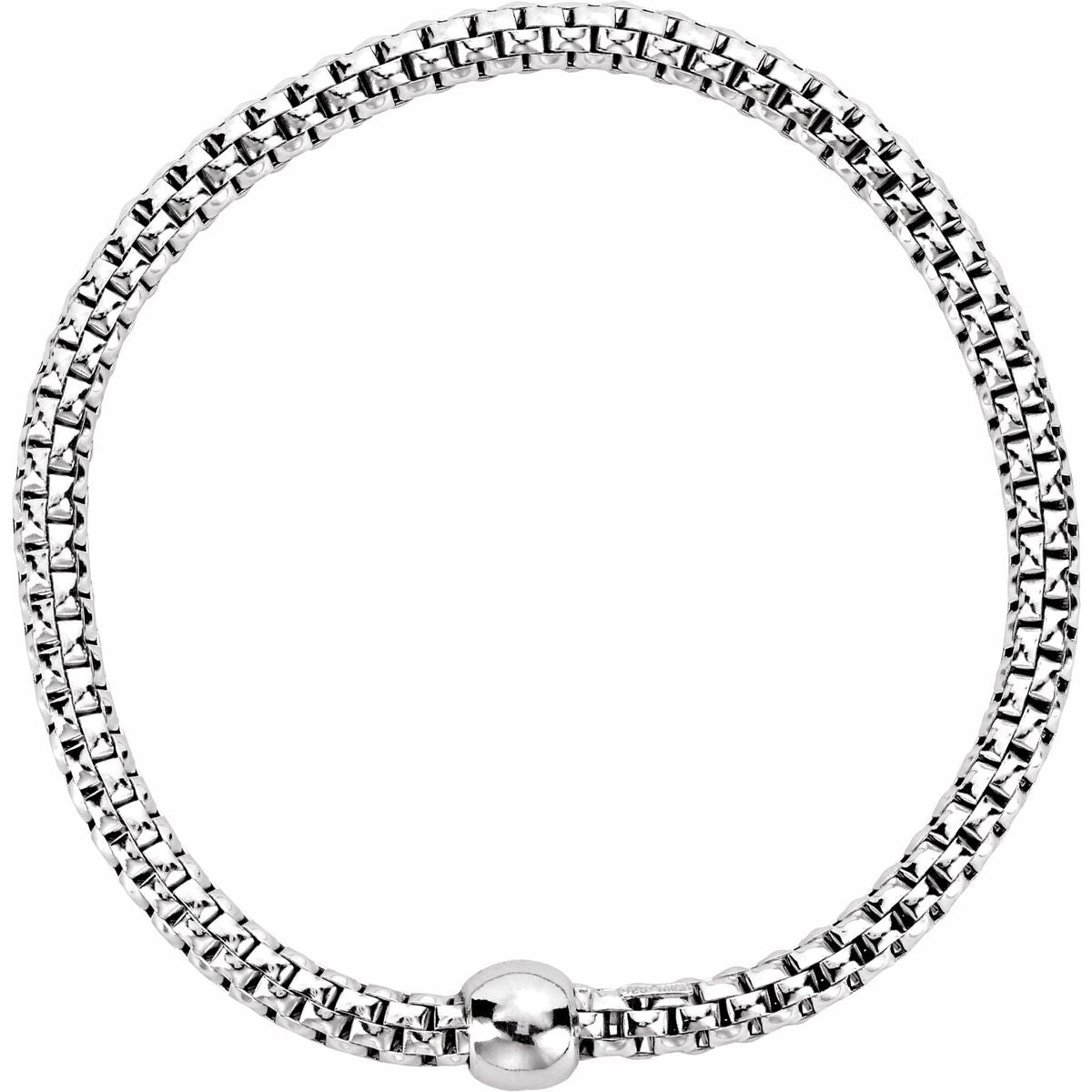 Woven Stretch Bracelet - Sterling Silver - Series 650908