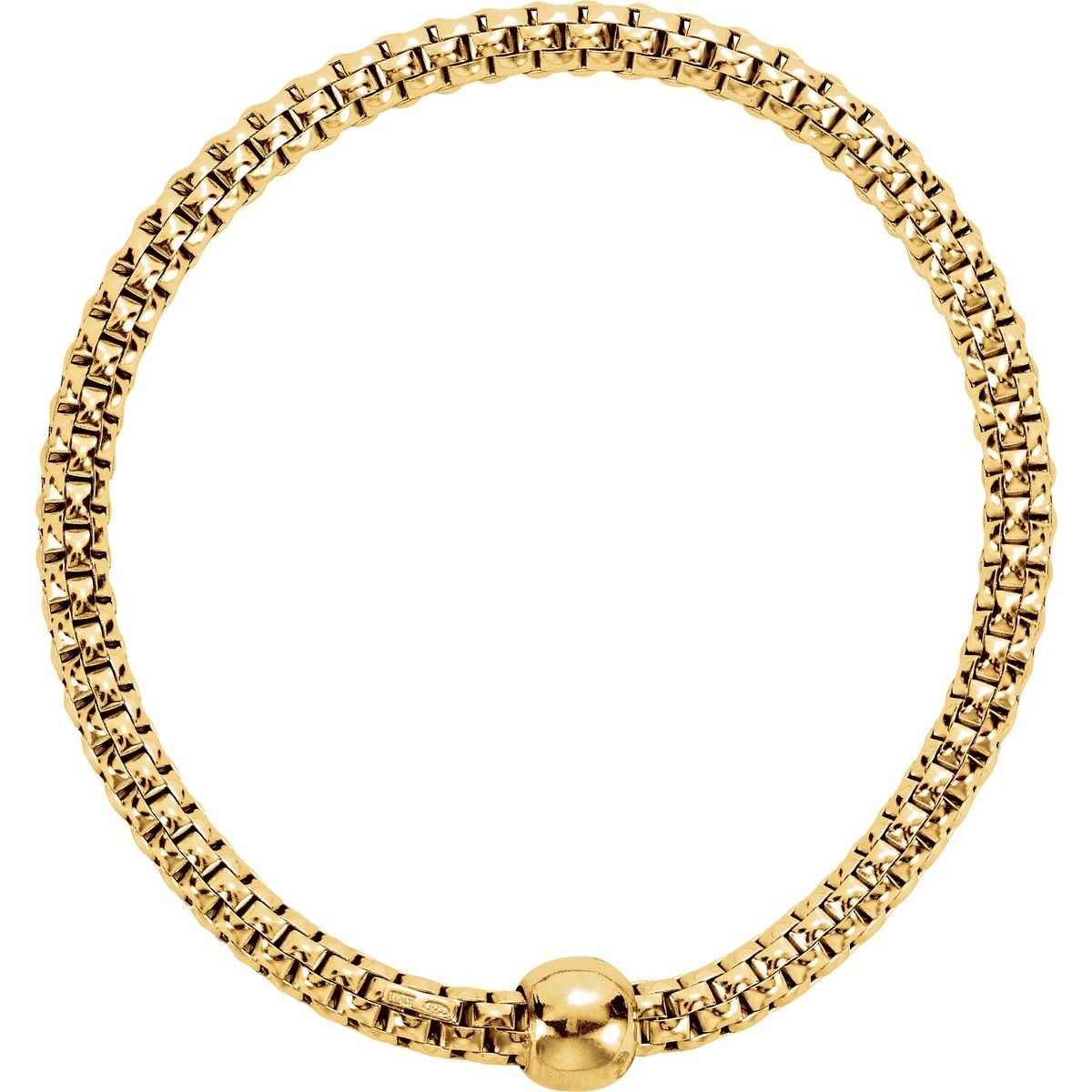 Woven Stretch Bracelet - 14K Yellow Gold-Plated Sterling Silver - Series 650908