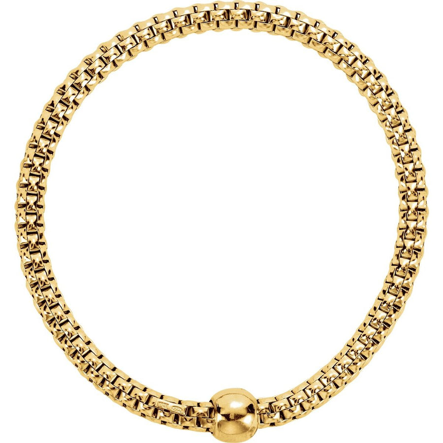 Woven Stretch Bracelet - 14K Yellow Gold-Plated Sterling Silver - Series 650908