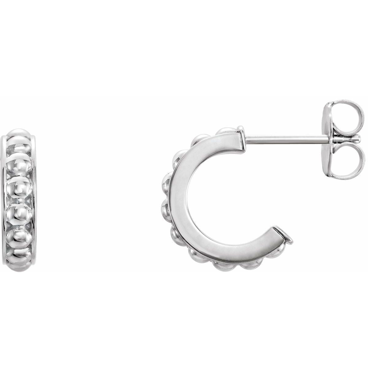 Beaded Hoop Earrings (12 Mm)