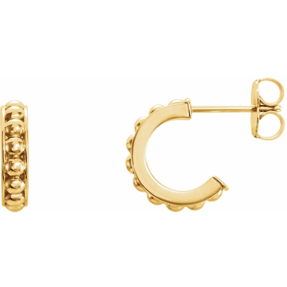 Beaded Hoop Earrings (12 Mm)