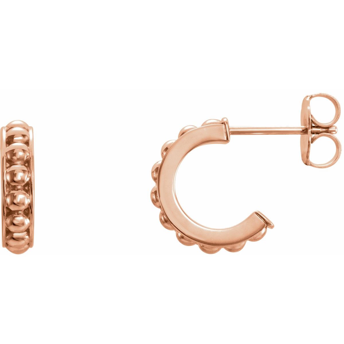 Beaded Hoop Earrings (12 Mm)