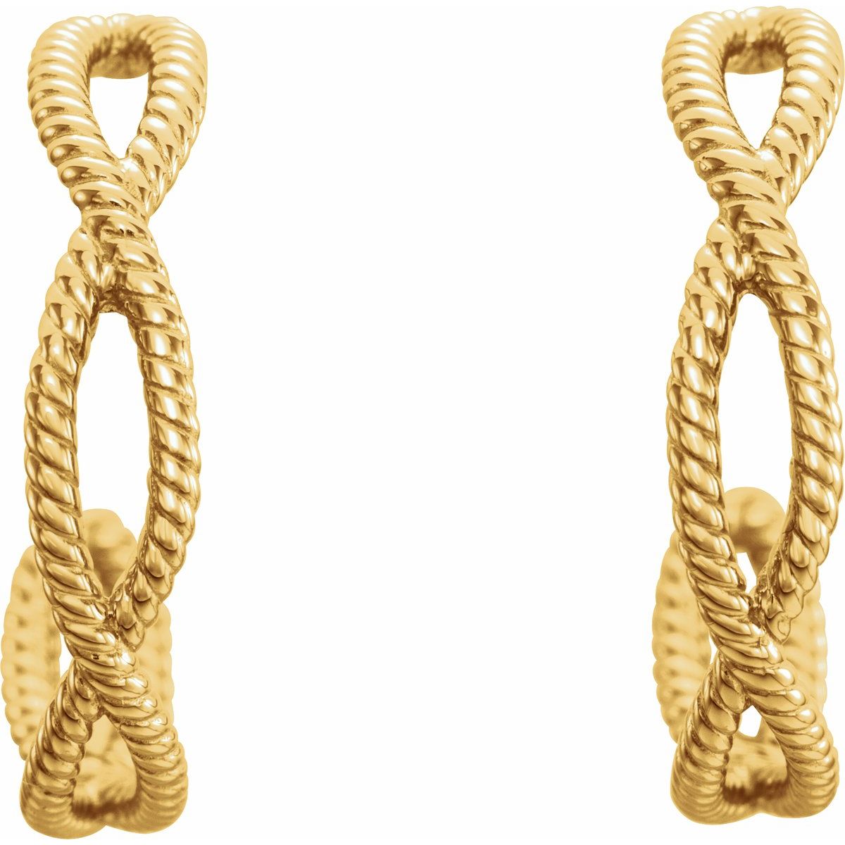 Rope Hoop Earrings (20 Mm)