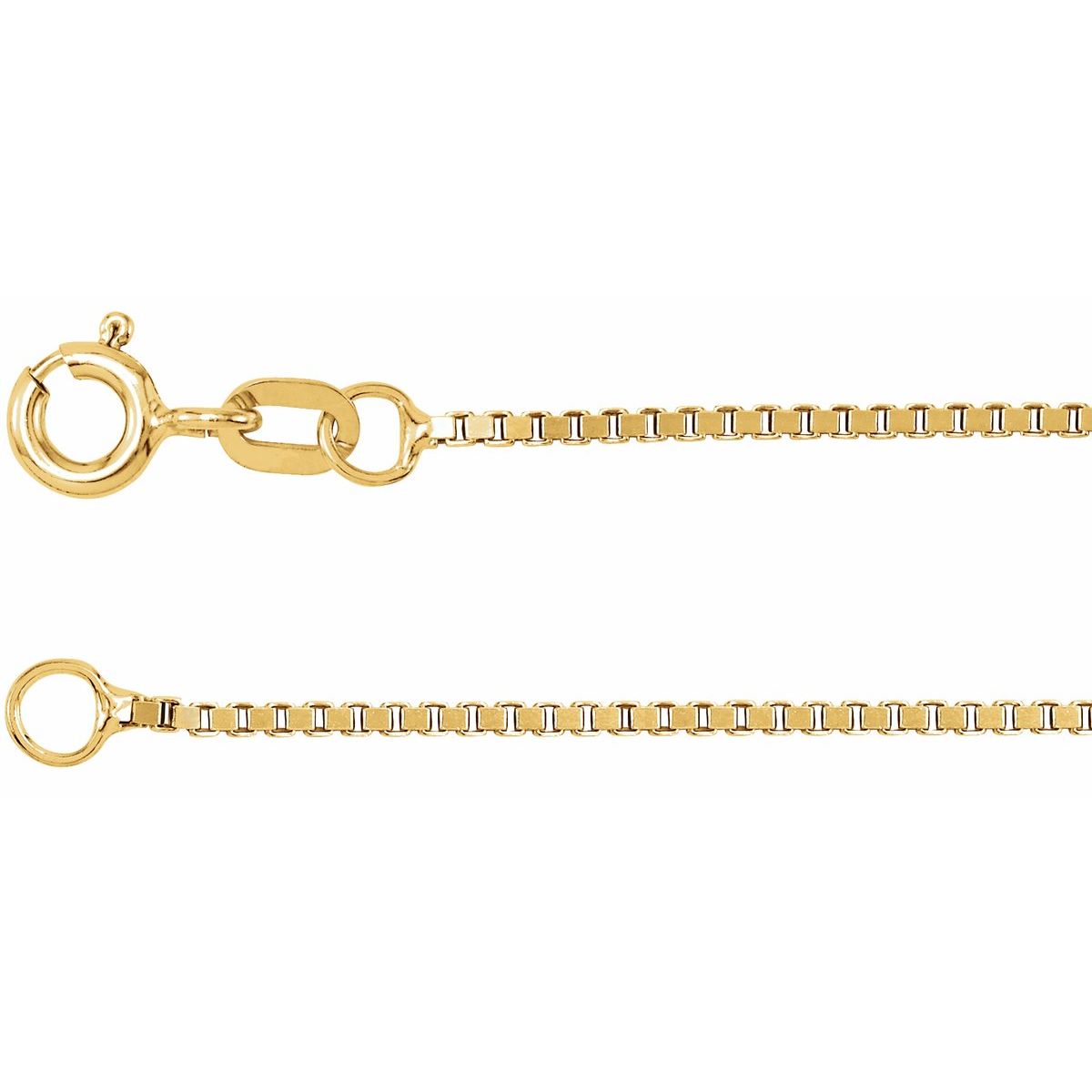 Box Chain Bracelet (1.2 Mm / 7 In) - 14K Yellow Gold - Series CH1069
