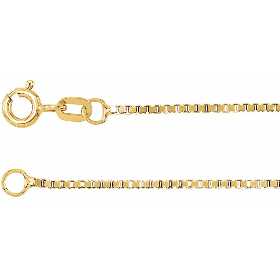 Box Chain Bracelet (1.2 Mm / 7 In) - 14K Yellow Gold - Series CH1069