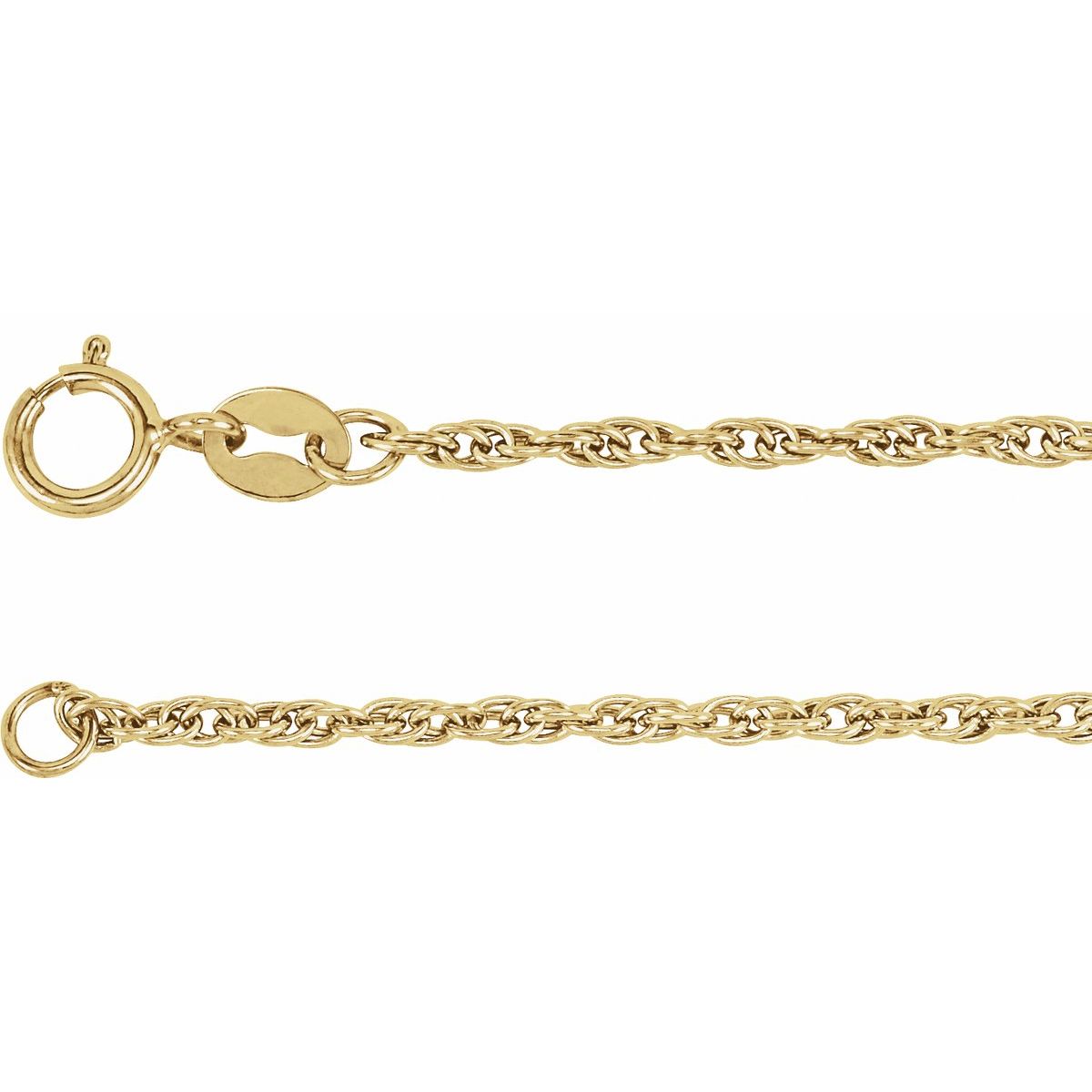 1.75 mm Rope Chain Bracelet (1.75 Mm / 7 In) - 14K Yellow Gold-Filled - Series CH74