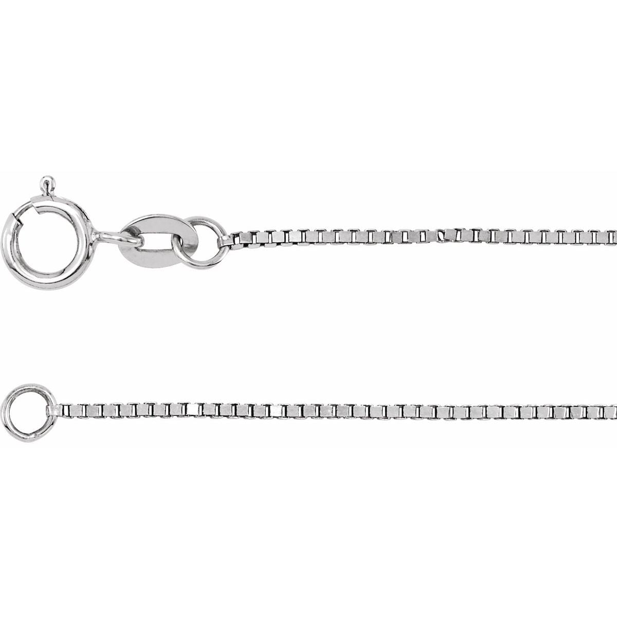Box Chain Bracelet (.75 Mm / 7 In) - 14K White Gold - Series CH80