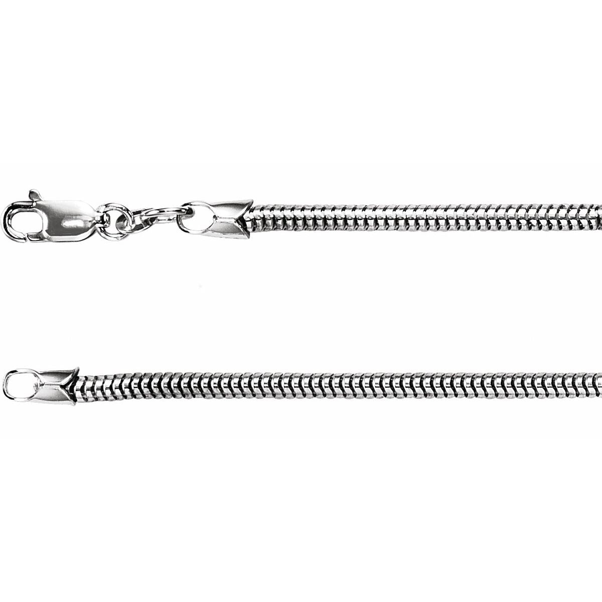 1 mm Round Snake Chain Bracelet (2.5 Mm / 7 In) - gallery - Series CH705