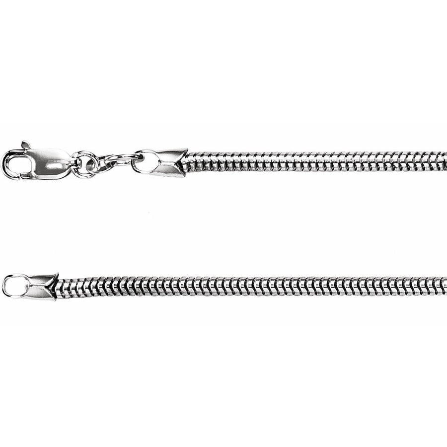 1 mm Round Snake Chain Bracelet (2.5 Mm / 7 In) - gallery - Series CH705