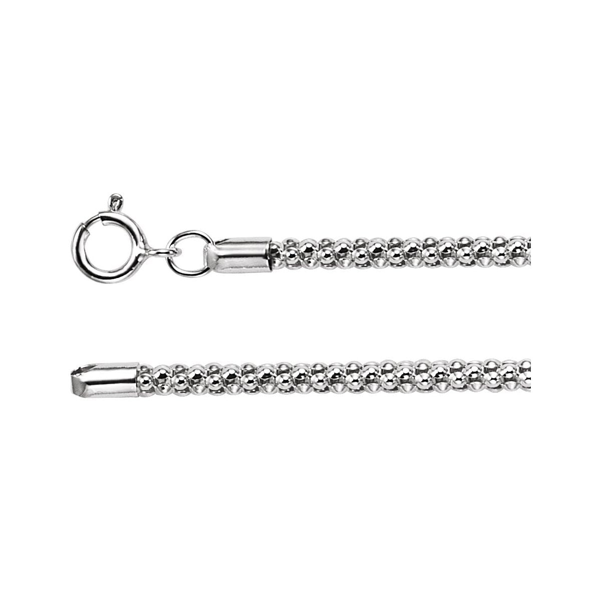 2.75 mm Popcorn Chain Bracelet (2.75 Mm / 7 In) - Series CH446