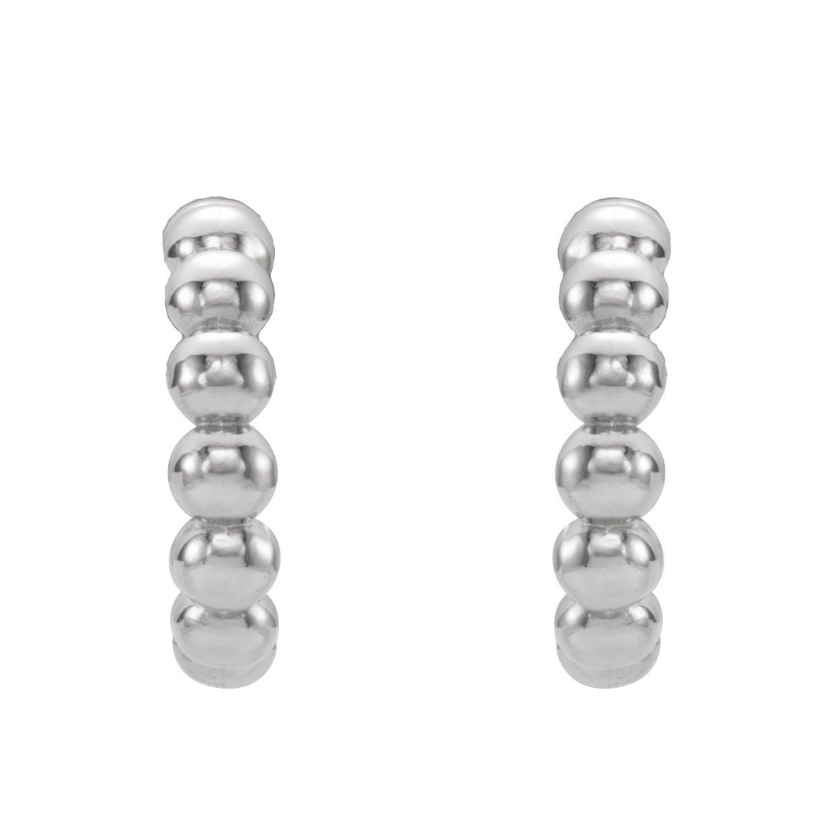 Beaded Hoop Earrings (12 Mm)
