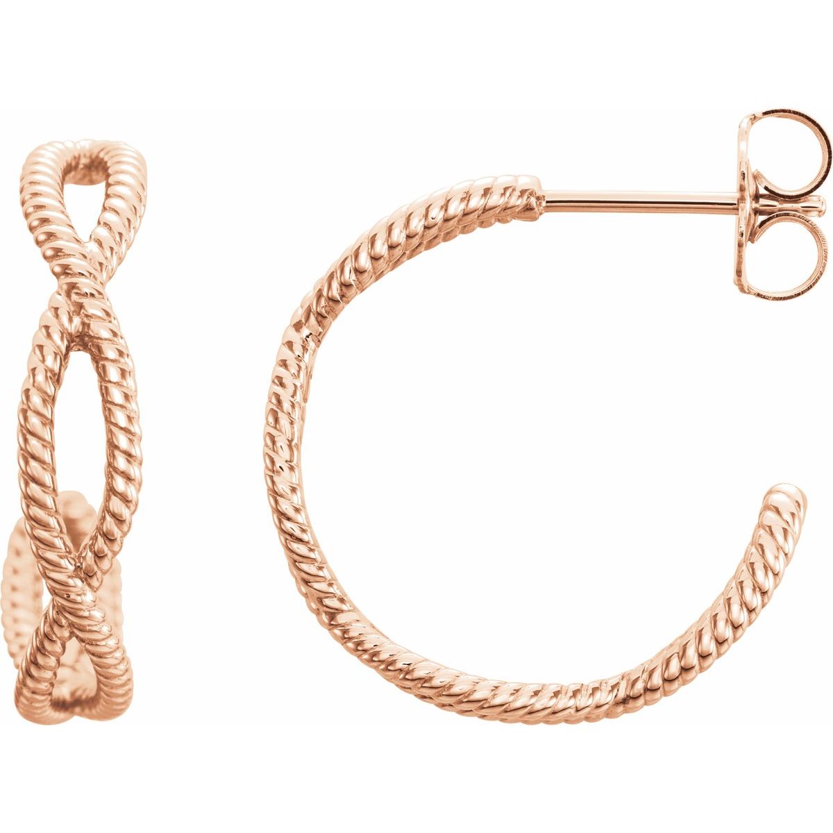 Rope Hoop Earrings (17 Mm)