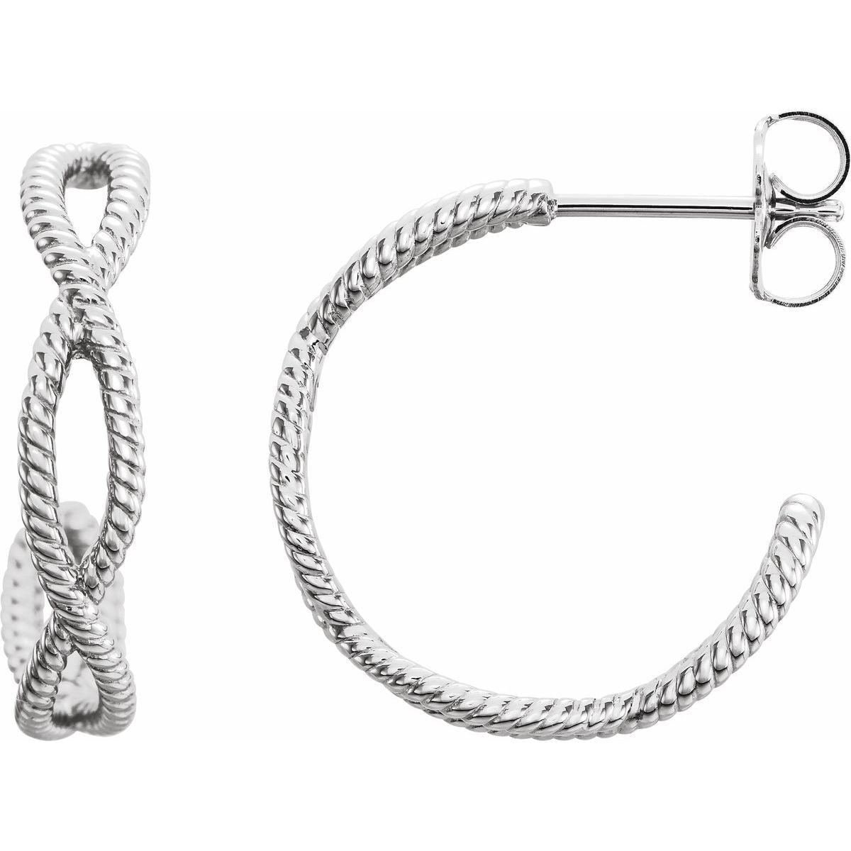 Rope Hoop Earrings (20 Mm)
