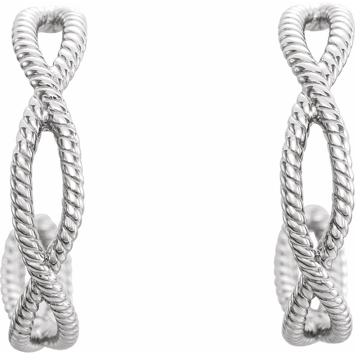 Rope Hoop Earrings (20 Mm)